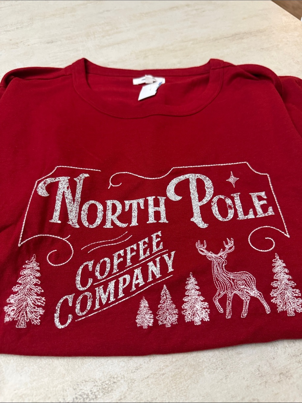 Maurices Red 'North Pole Coffee Company' Graphic Tee